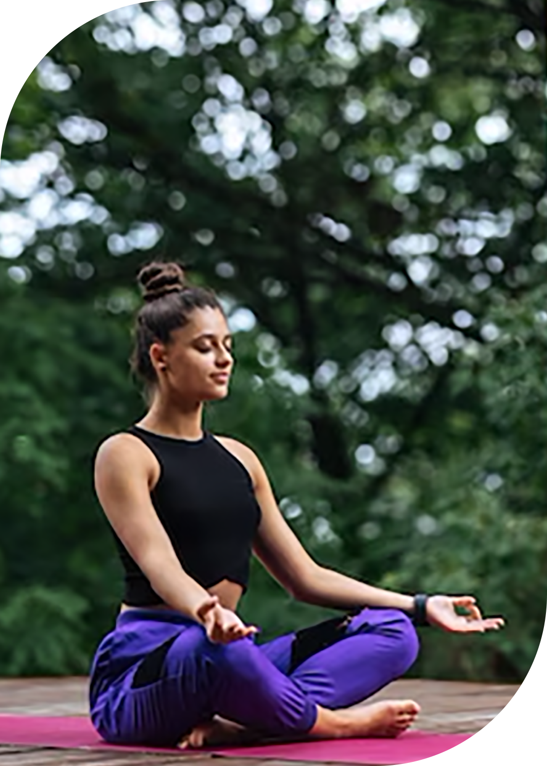 A Women doing Yoga